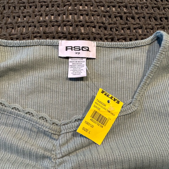 RSQ Ribbed Gray Top - Picture 2 of 2